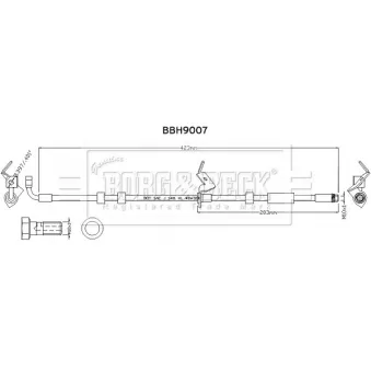 BORG & BECK BBH9007 - Flexible de frein