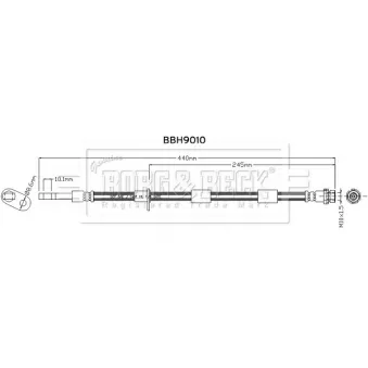 BORG & BECK BBH9010 - Flexible de frein