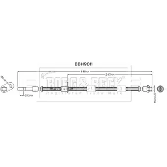 BORG & BECK BBH9011 - Flexible de frein