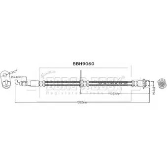 BORG & BECK BBH9060 - Flexible de frein