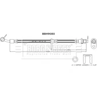 BORG & BECK BBH9080 - Flexible de frein