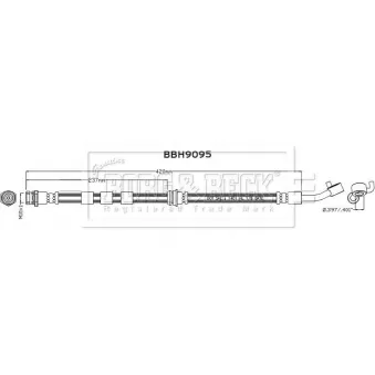 BORG & BECK BBH9095 - Flexible de frein