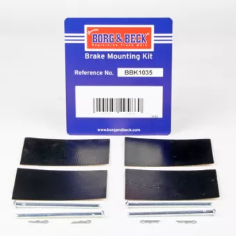 Kit d'accessoires, plaquette de frein à disque BORG & BECK BBK1035
