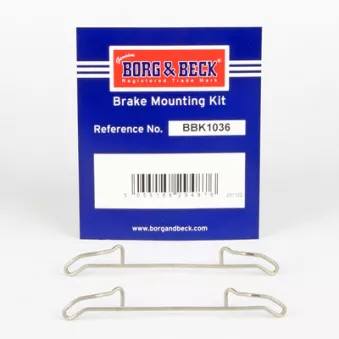 Kit d'accessoires, plaquette de frein à disque BORG & BECK BBK1036