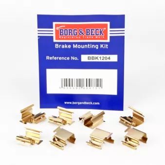 Kit d'accessoires, plaquette de frein à disque BORG & BECK BBK1204