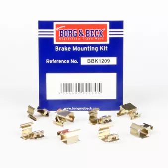 Kit d'accessoires, plaquette de frein à disque BORG & BECK BBK1209