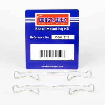 Kit d'accessoires, plaquette de frein à disque BORG & BECK BBK1219