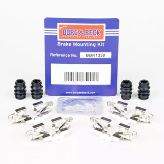 BORG & BECK BBK1339 - Kit d'accessoires, plaquette de frein à disque