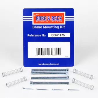 Kit d'accessoires, plaquette de frein à disque BORG & BECK BBK1475