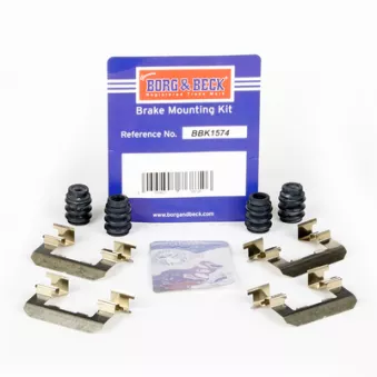 Kit d'accessoires, plaquette de frein à disque BORG & BECK [BBK1574]