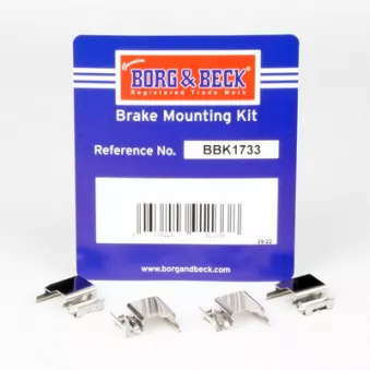 Kit d'accessoires, plaquette de frein à disque BORG & BECK BBK1733