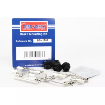 BORG & BECK BBK1761 - Kit d'accessoires, plaquette de frein à disque