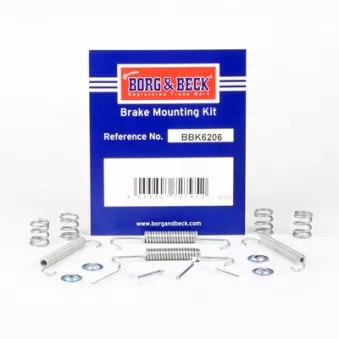 Kit d'accessoires, plaquette de frein à disque BORG & BECK BBK6206