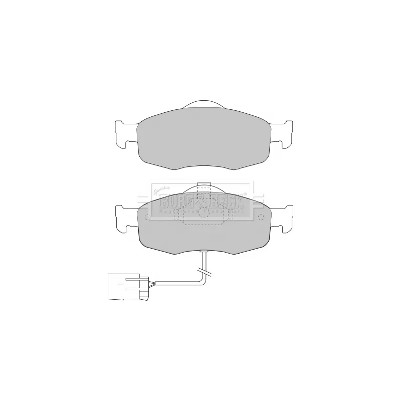 Jeu de 4 plaquettes de frein avant BORG & BECK BBP1408 - Visuel 1