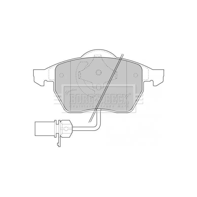 Jeu de 4 plaquettes de frein avant BORG & BECK BBP1447 - Visuel 1