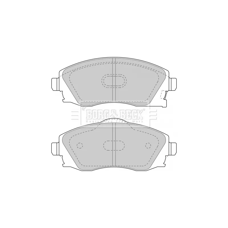 Jeu de 4 plaquettes de frein avant BORG & BECK BBP1523 - Visuel 1