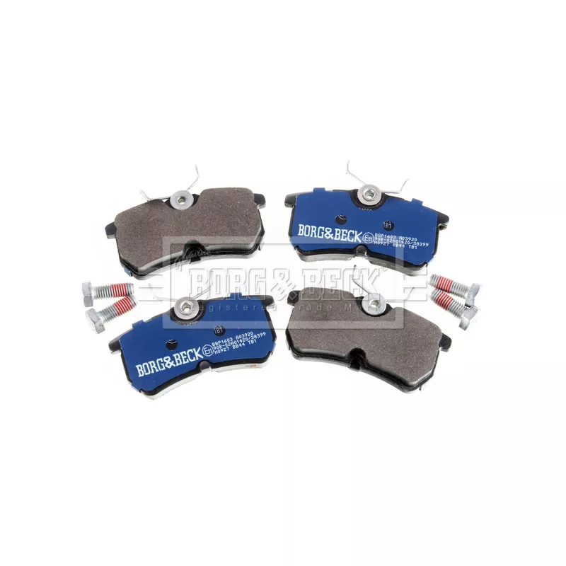 Jeu de 4 plaquettes de frein arrière BORG & BECK BBP1603 - Visuel 2