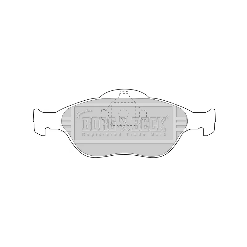 Jeu de 4 plaquettes de frein avant BORG & BECK BBP1615 - Visuel 1