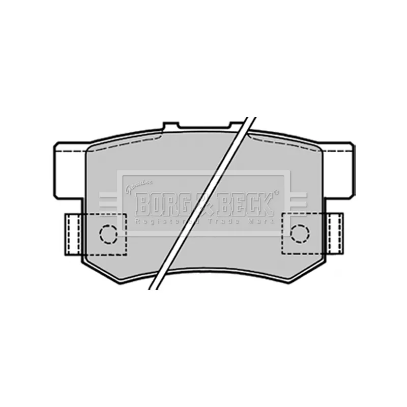 Jeu de 4 plaquettes de frein arrière BORG & BECK BBP1656 - Visuel 1