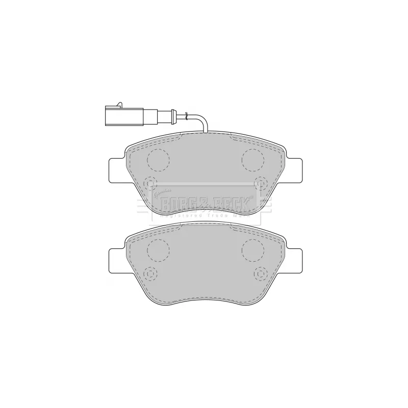 Jeu de 4 plaquettes de frein avant BORG & BECK BBP1716 - Visuel 1