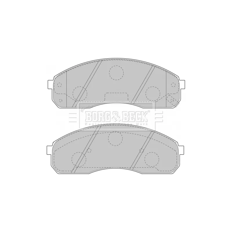Jeu de 4 plaquettes de frein avant BORG & BECK BBP1749 - Visuel 1