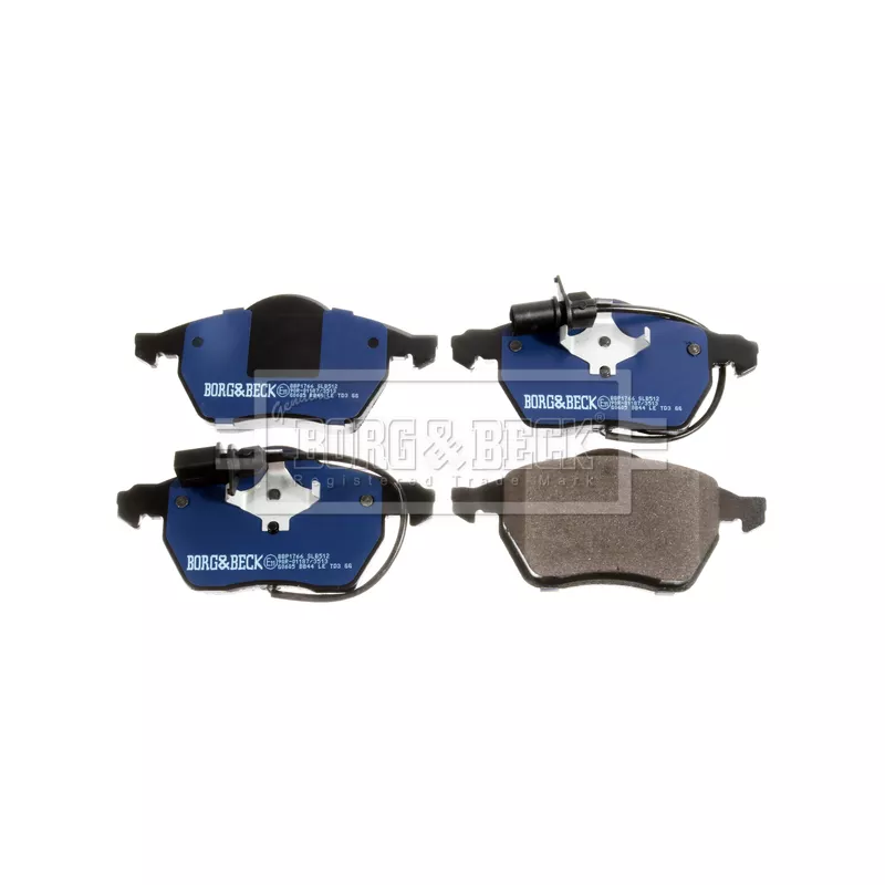 Jeu de 4 plaquettes de frein avant BORG & BECK BBP1766 - Visuel 2