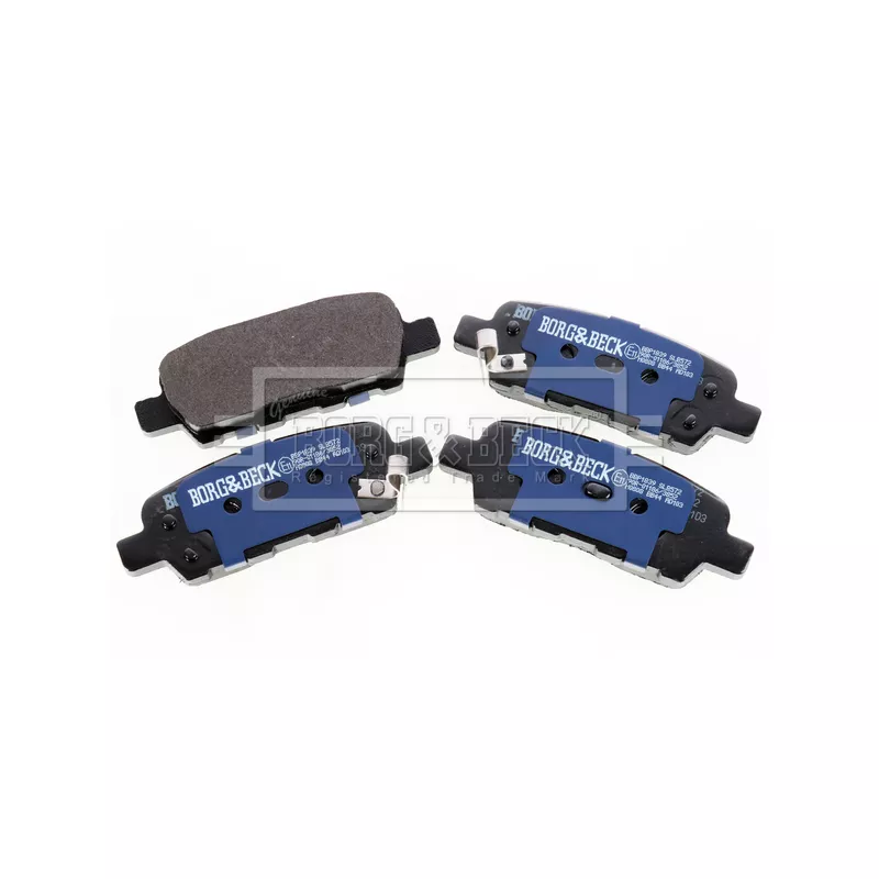 Jeu de 4 plaquettes de frein arrière BORG & BECK BBP1839 - Visuel 2