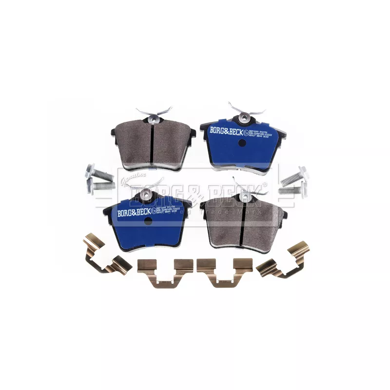 Jeu de 4 plaquettes de frein arrière BORG & BECK BBP1899 - Visuel 2