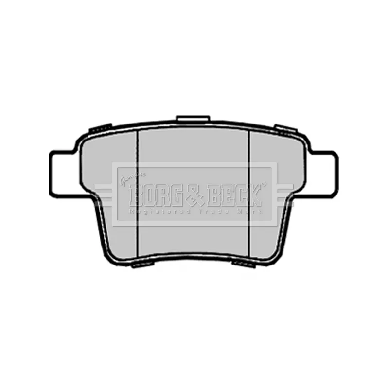 Jeu de 4 plaquettes de frein arrière BORG & BECK BBP1933 - Visuel 1