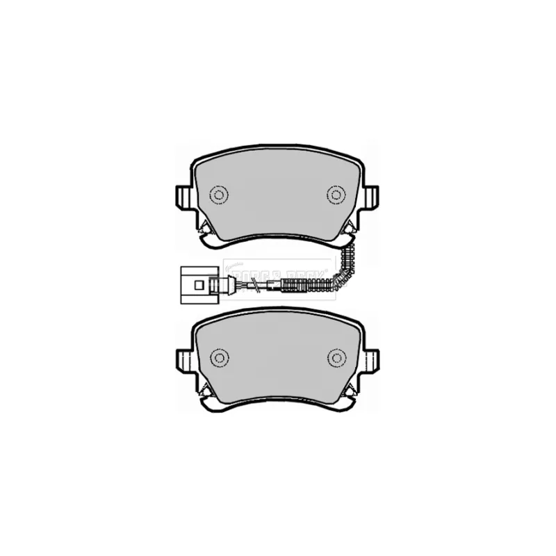Jeu de 4 plaquettes de frein arrière BORG & BECK BBP1939 - Visuel 1