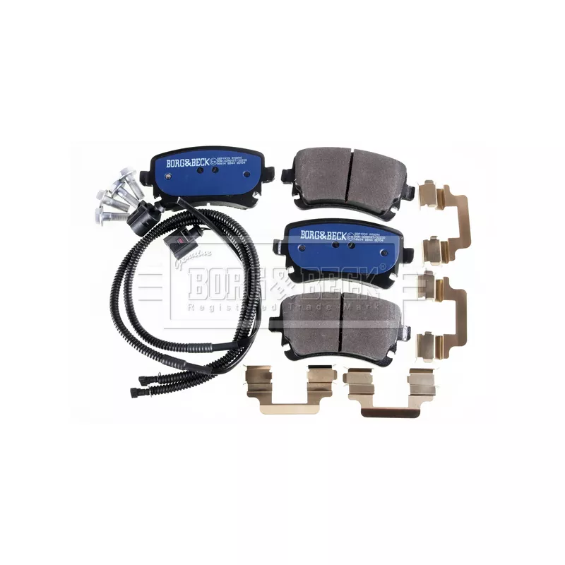 Jeu de 4 plaquettes de frein arrière BORG & BECK BBP1939 - Visuel 2
