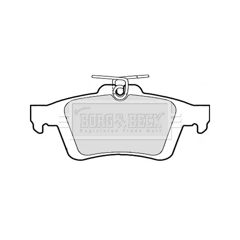Jeu de 4 plaquettes de frein arrière BORG & BECK BBP1943 - Visuel 1