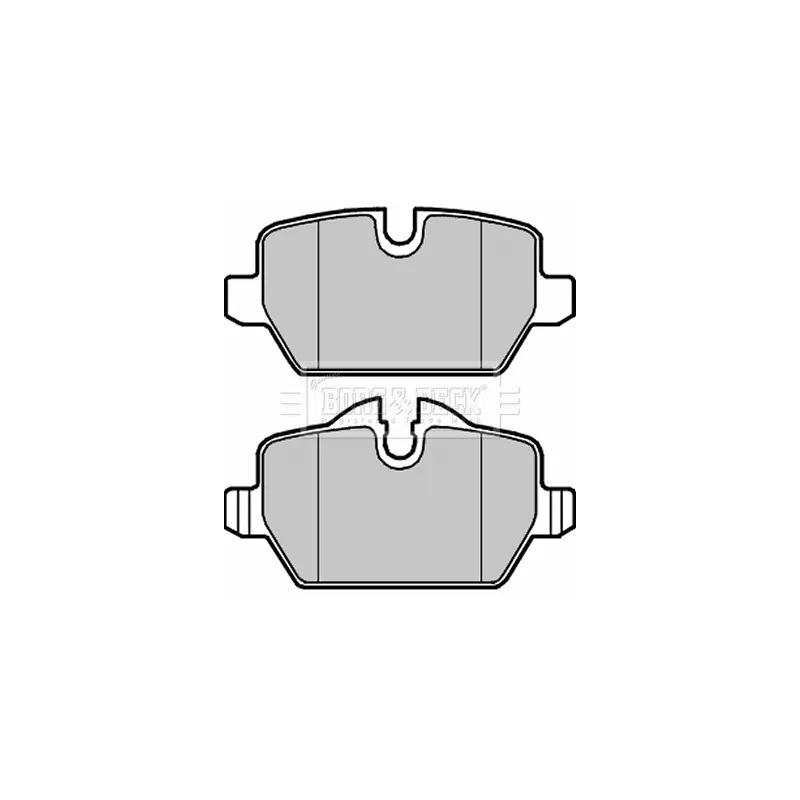 Jeu de 4 plaquettes de frein arrière BORG & BECK BBP1960 - Visuel 1