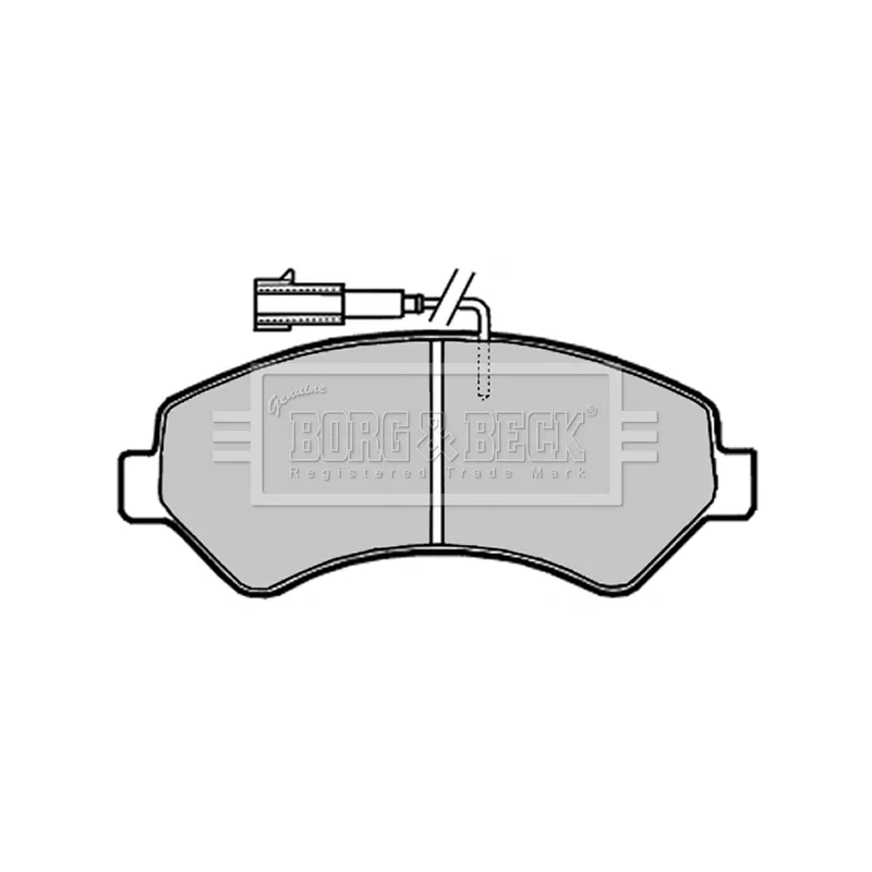 Jeu de 4 plaquettes de frein avant BORG & BECK BBP2020 - Visuel 1