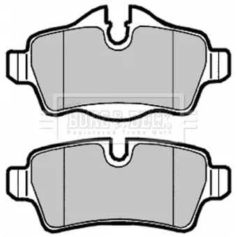 Jeu de 4 plaquettes de frein arrière BORG & BECK OEM 34216772894