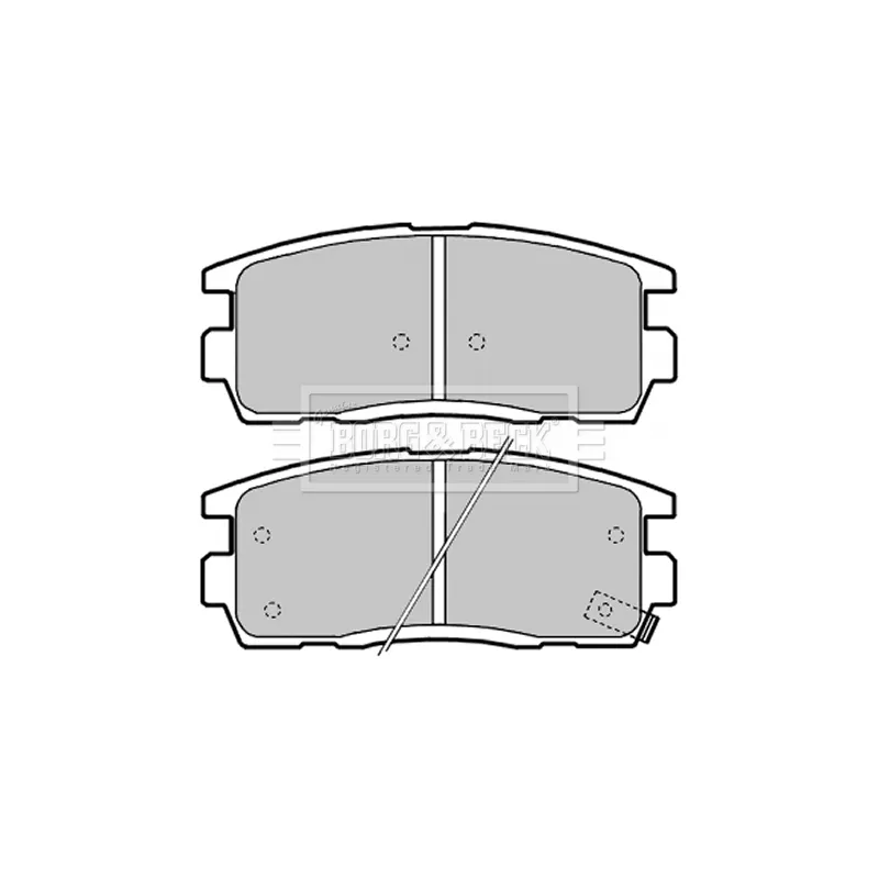 Jeu de 4 plaquettes de frein arrière BORG & BECK BBP2041 - Visuel 1