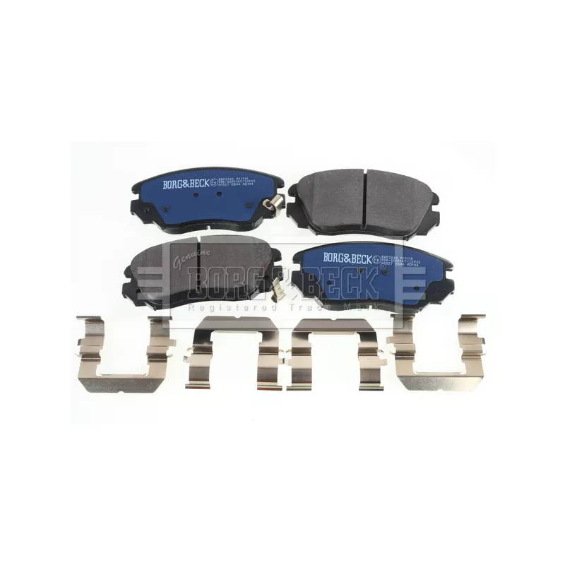 Jeu de 4 plaquettes de frein avant BORG & BECK BBP2048 - Visuel 2