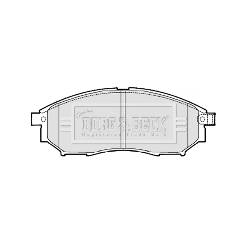 Jeu de 4 plaquettes de frein avant BORG & BECK BBP2060 - Visuel 1