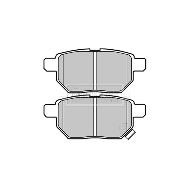 Jeu de 4 plaquettes de frein arrière BORG & BECK BBP2070 - Visuel 1