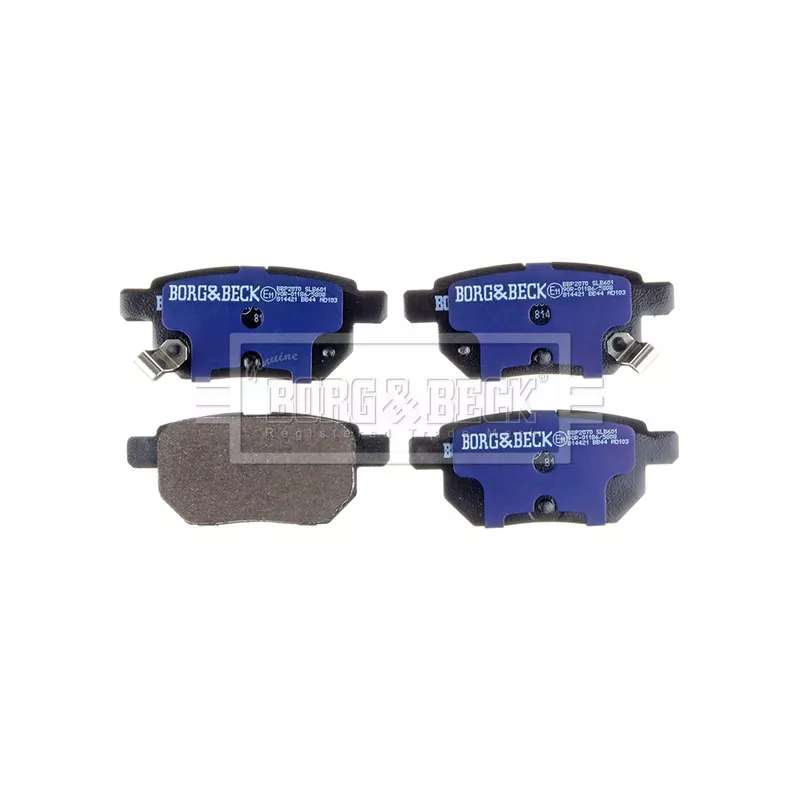 Jeu de 4 plaquettes de frein arrière BORG & BECK BBP2070 - Visuel 2