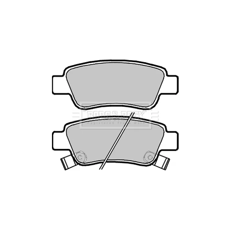 Jeu de 4 plaquettes de frein arrière BORG & BECK BBP2072 - Visuel 1