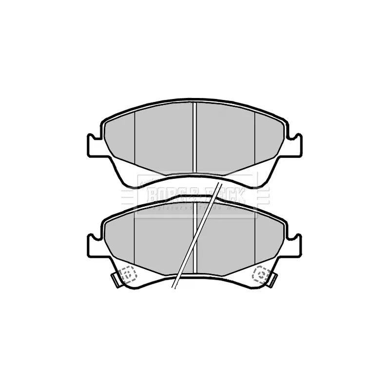 Jeu de 4 plaquettes de frein avant BORG & BECK BBP2080 - Visuel 1