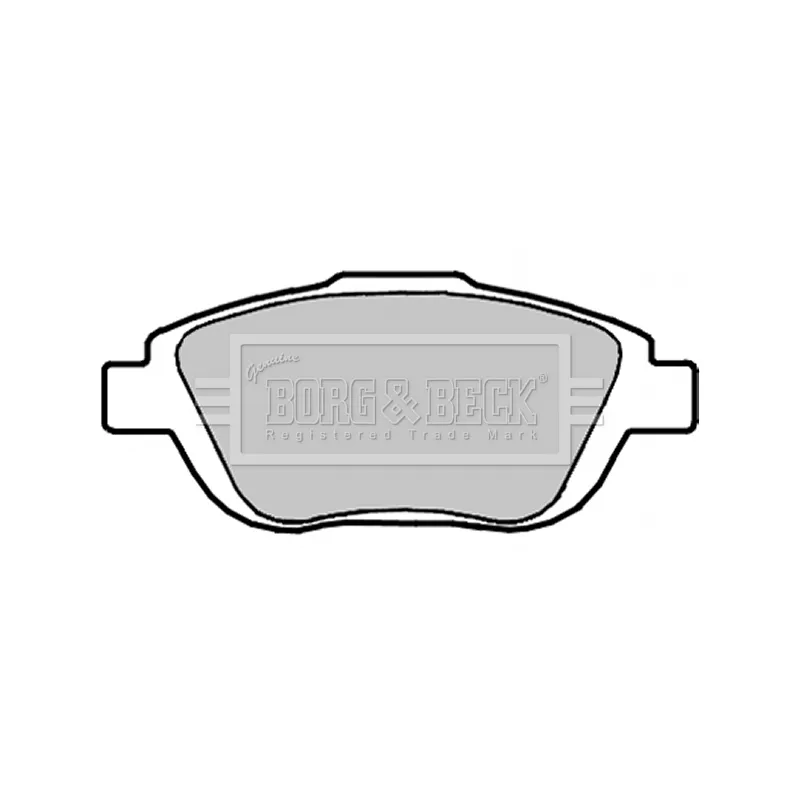 Jeu de 4 plaquettes de frein avant BORG & BECK BBP2096 - Visuel 1