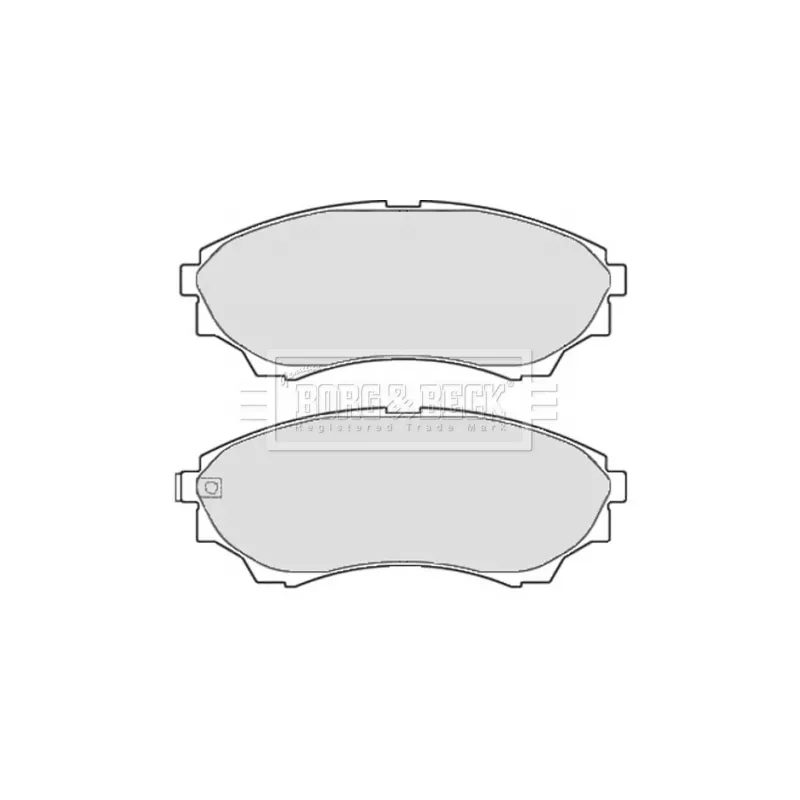 Jeu de 4 plaquettes de frein avant BORG & BECK BBP2119 - Visuel 1