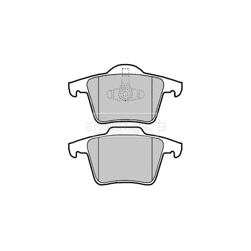 Jeu de 4 plaquettes de frein arrière BORG & BECK BBP2136 - Visuel 1
