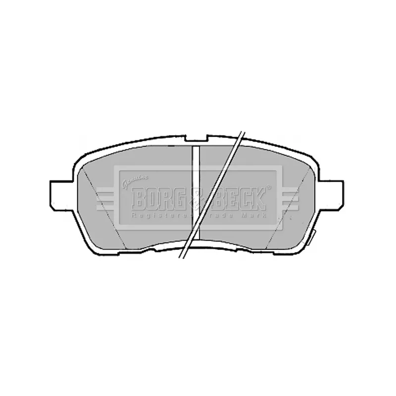 Jeu de 4 plaquettes de frein avant BORG & BECK BBP2182 - Visuel 1