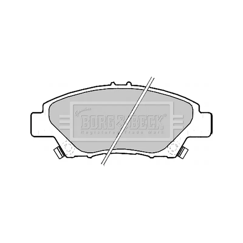 Jeu de 4 plaquettes de frein avant BORG & BECK BBP2207 - Visuel 1