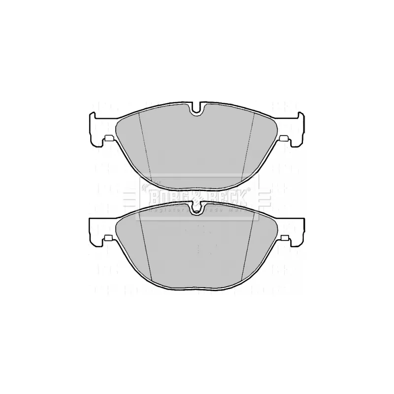 Jeu de 4 plaquettes de frein avant BORG & BECK BBP2218 - Visuel 1