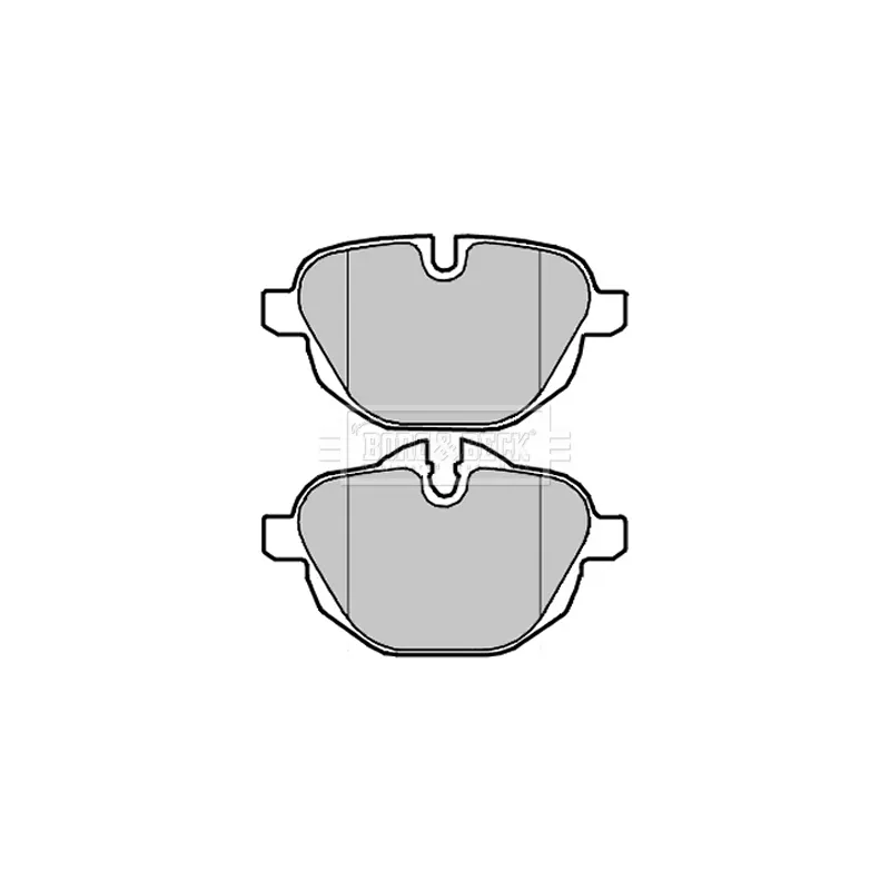 Jeu de 4 plaquettes de frein arrière BORG & BECK BBP2225 - Visuel 1