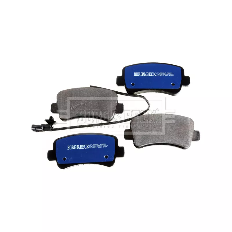 Jeu de 4 plaquettes de frein arrière BORG & BECK BBP2267 - Visuel 2